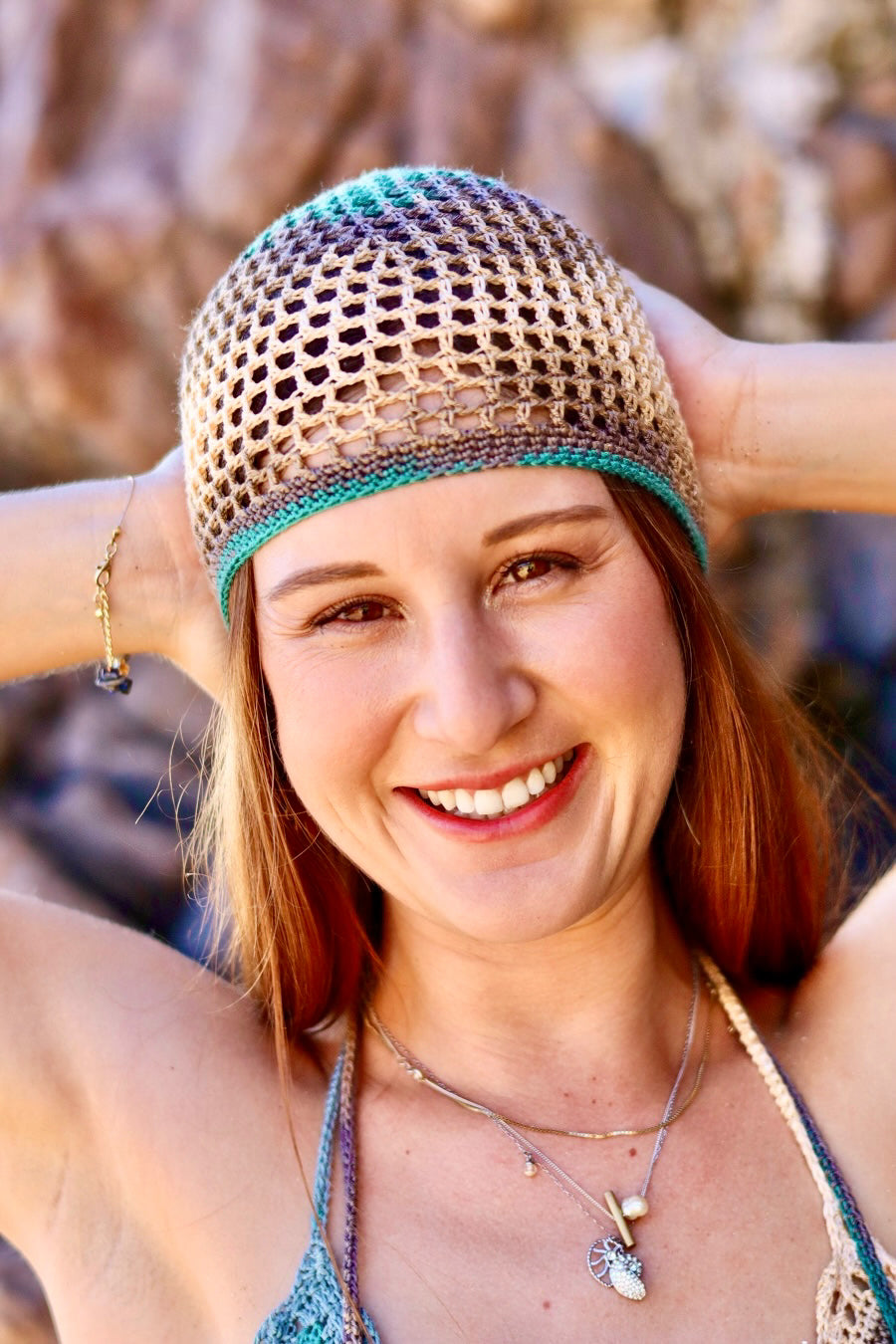 Shadow Glade Crochet Mesh Skull Cap