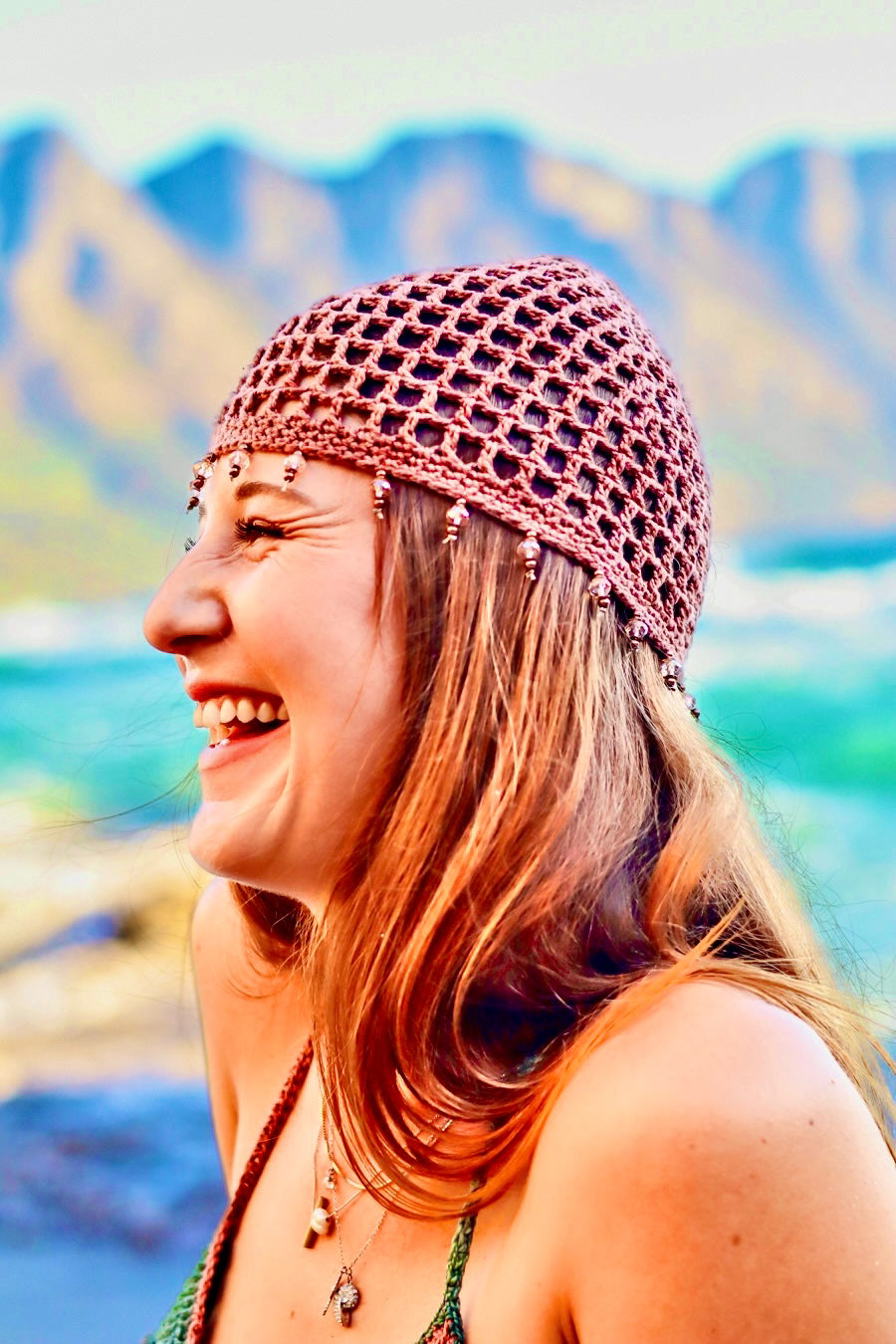 Coco Crochet Mesh Skull Cap