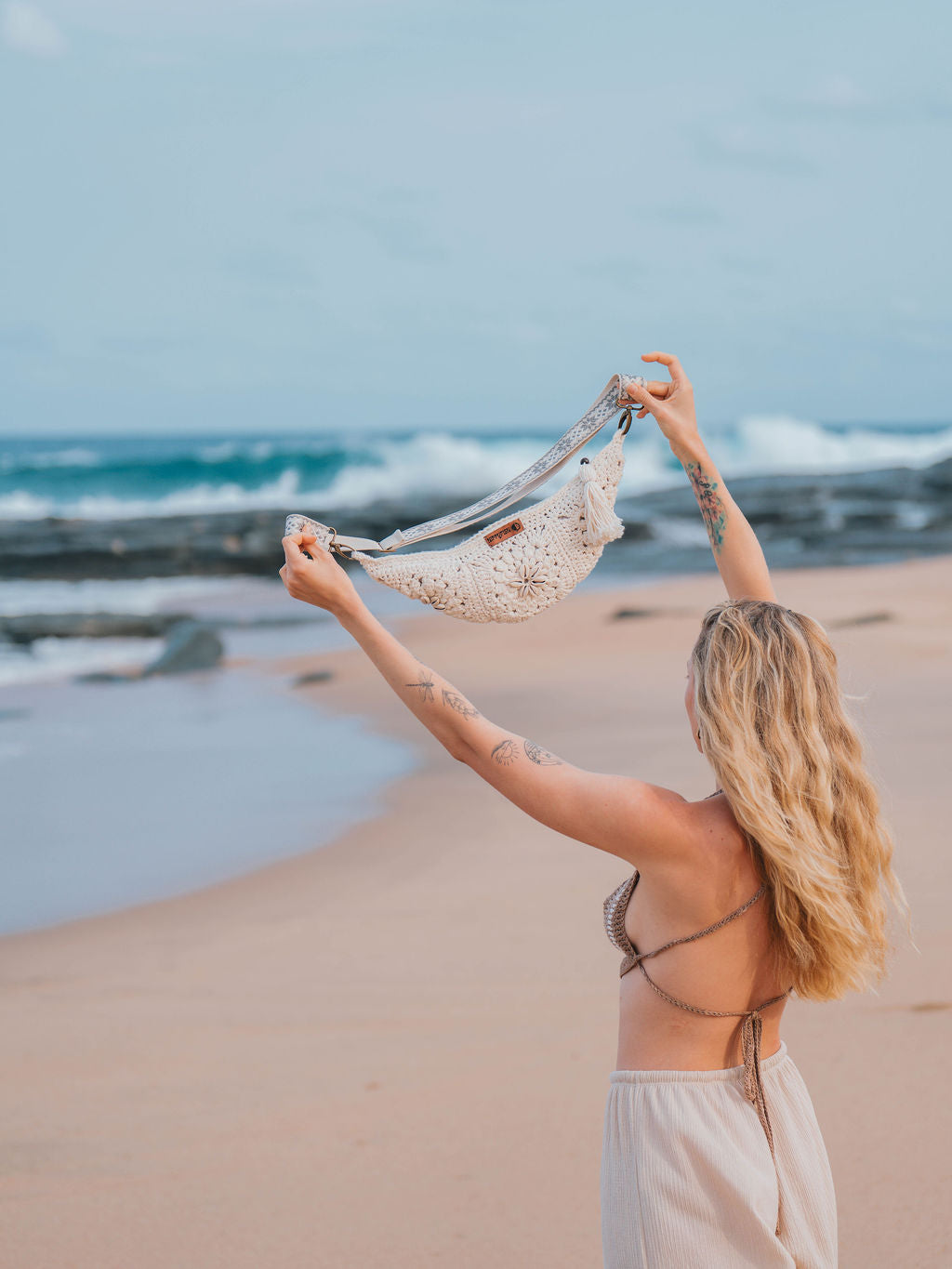 Wild Flower Crochet Crossbody Bag