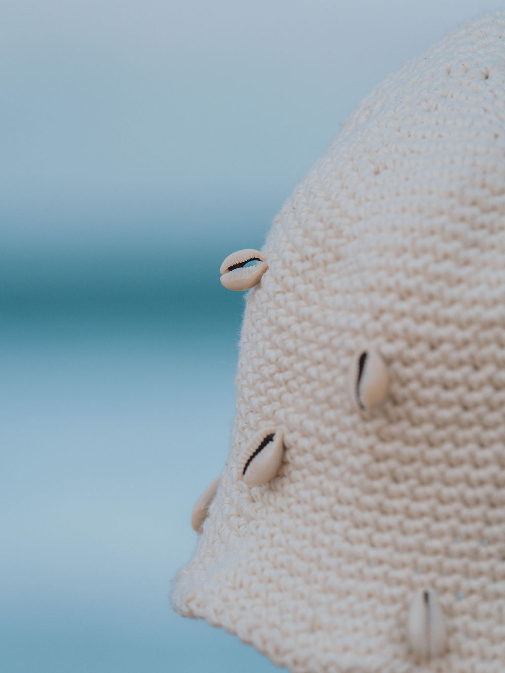 Cowrie Tide Crochet Bucket Hat