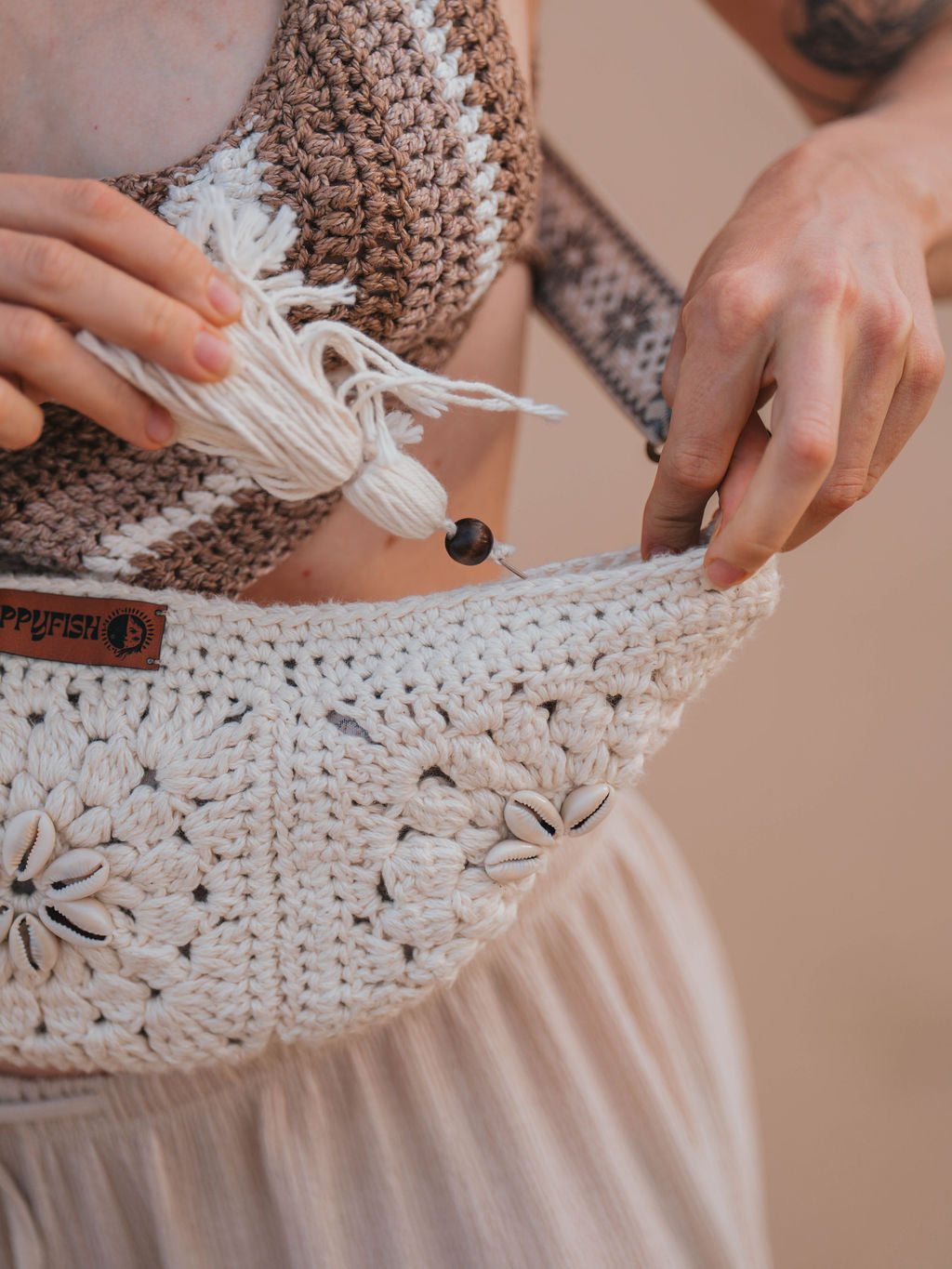 Wild Flower Crochet Crossbody Bag