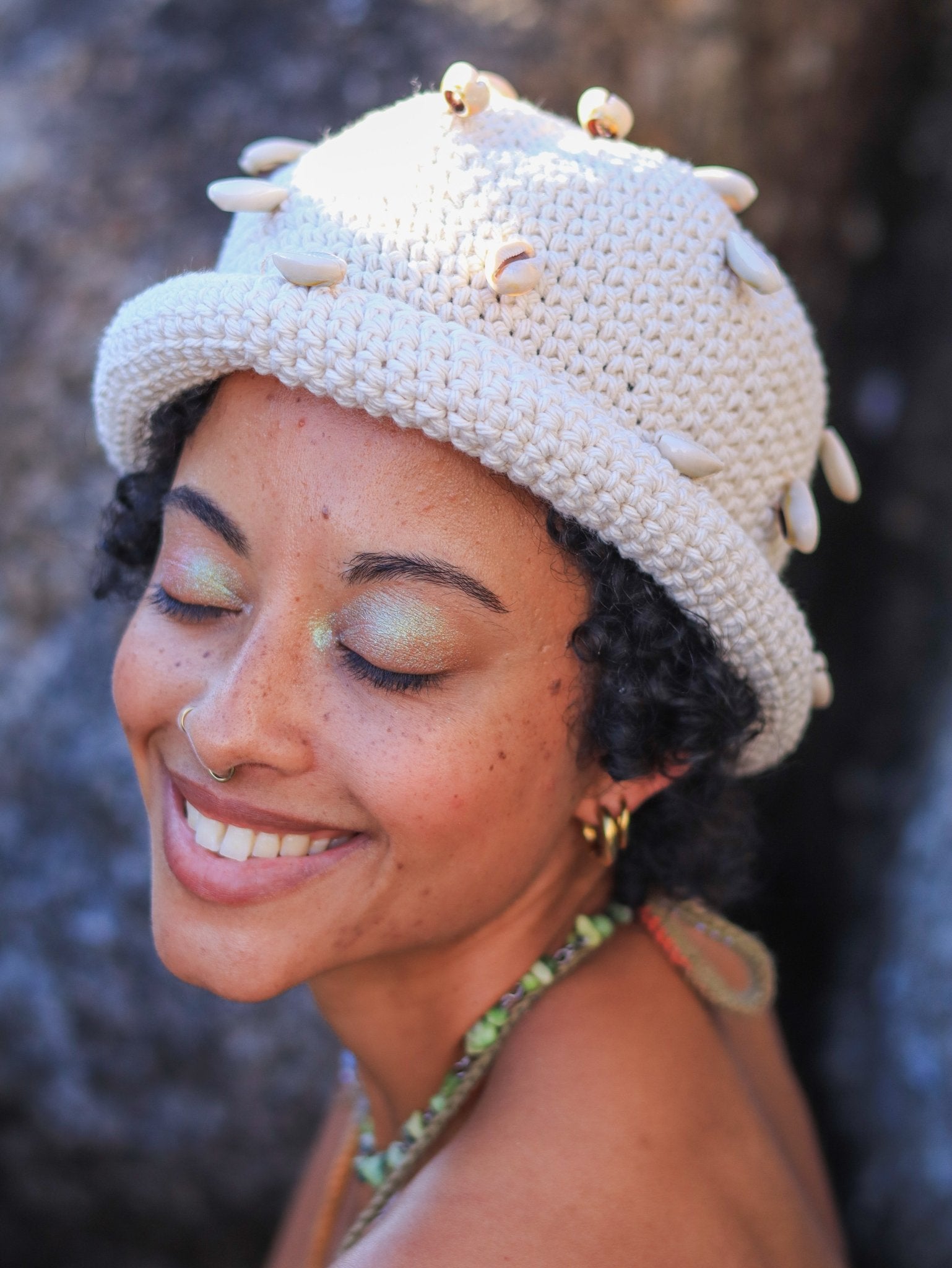 Cowrie Tide Crochet Bucket Hat - HippyFish