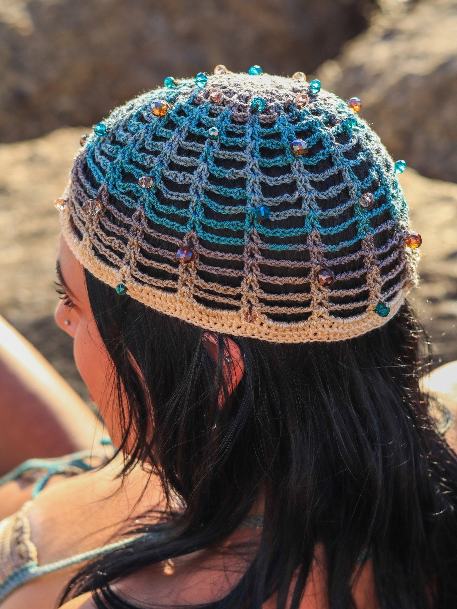 Crochet Mesh Skull Cap - HippyFish